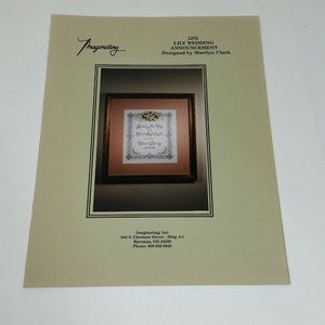 Imaginating "Lily Wedding Announcement" Cross Stitch Pattern Leaflet #1272